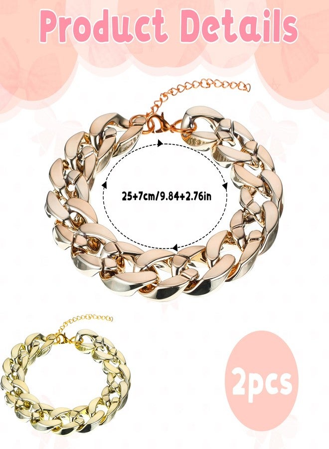 Larrel 2 Pcs Cat Chain Collar, Adjustable Lightweight PET Chain for Cat Exquisite Pet Stylish Decorative Accessory for Small Cats Dogs(Gold, Rose Gold) - Image 2